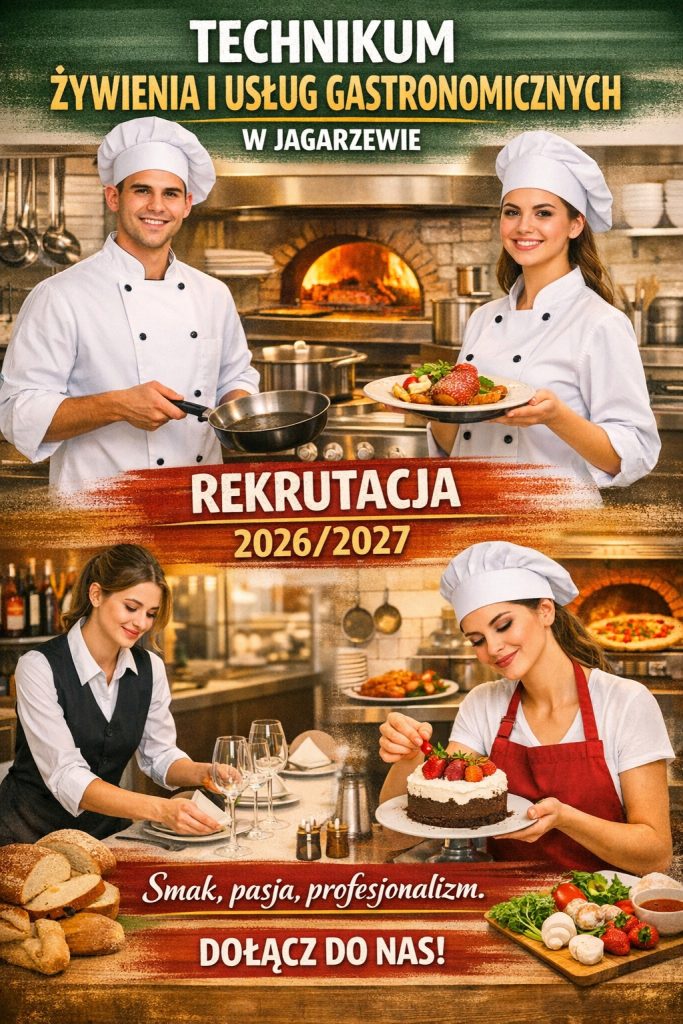 Grafika przedstawia kierunek kształcenia "Technik Żywienia i Usług Gastronomicznych"