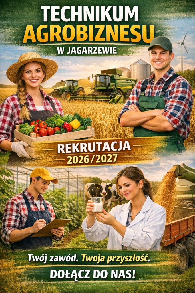 Grafika przedstawia kierunek kształcenia "Technik Agrobiznesu"
